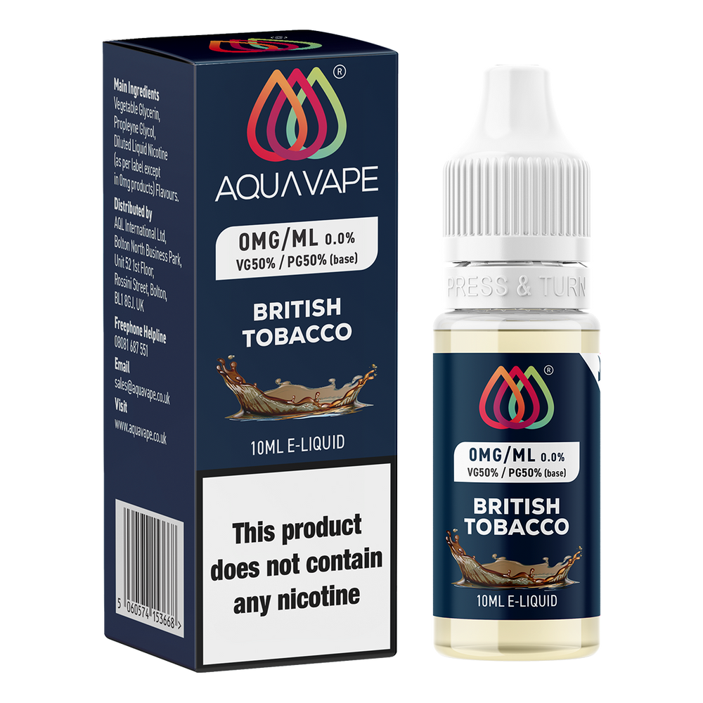 British Tobacco by Aquavape - 10ml 0mg