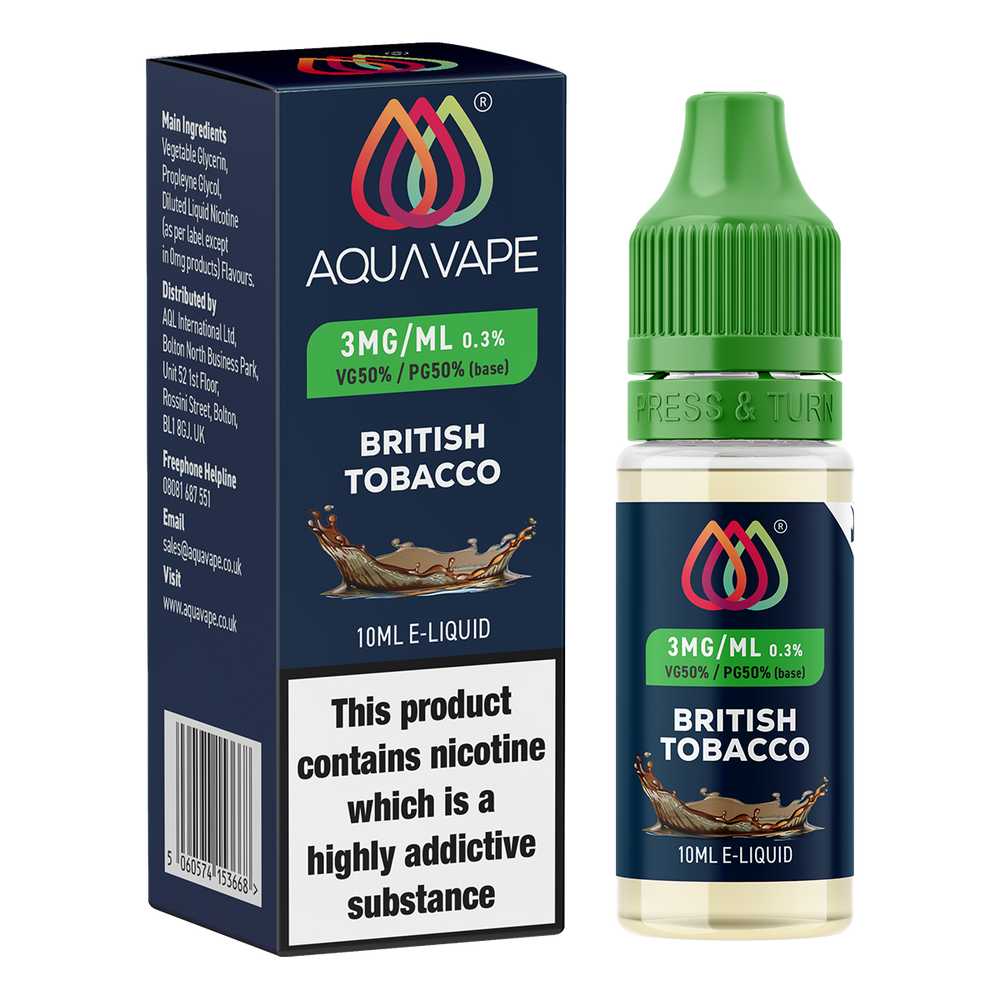 British Tobacco by Aquavape - 10ml 3mg