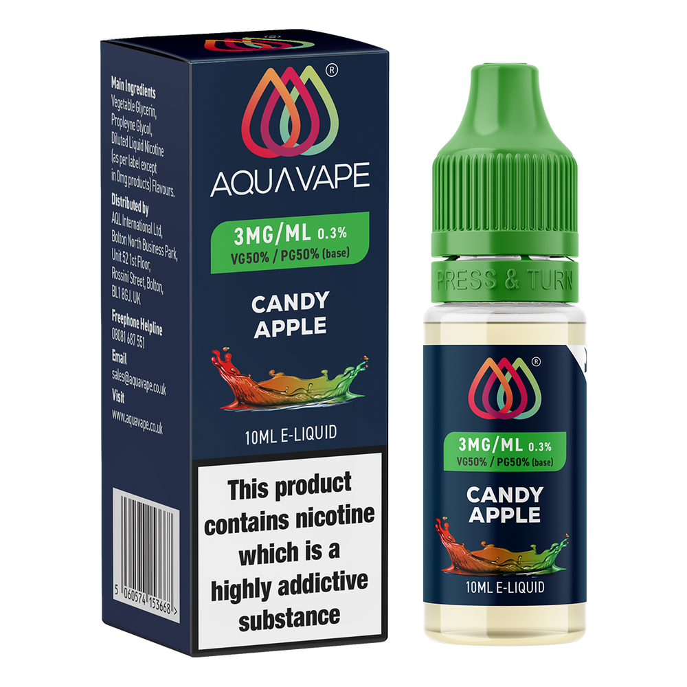 Candy Apple E-Liquid by Aquavape - 10ml 3mg