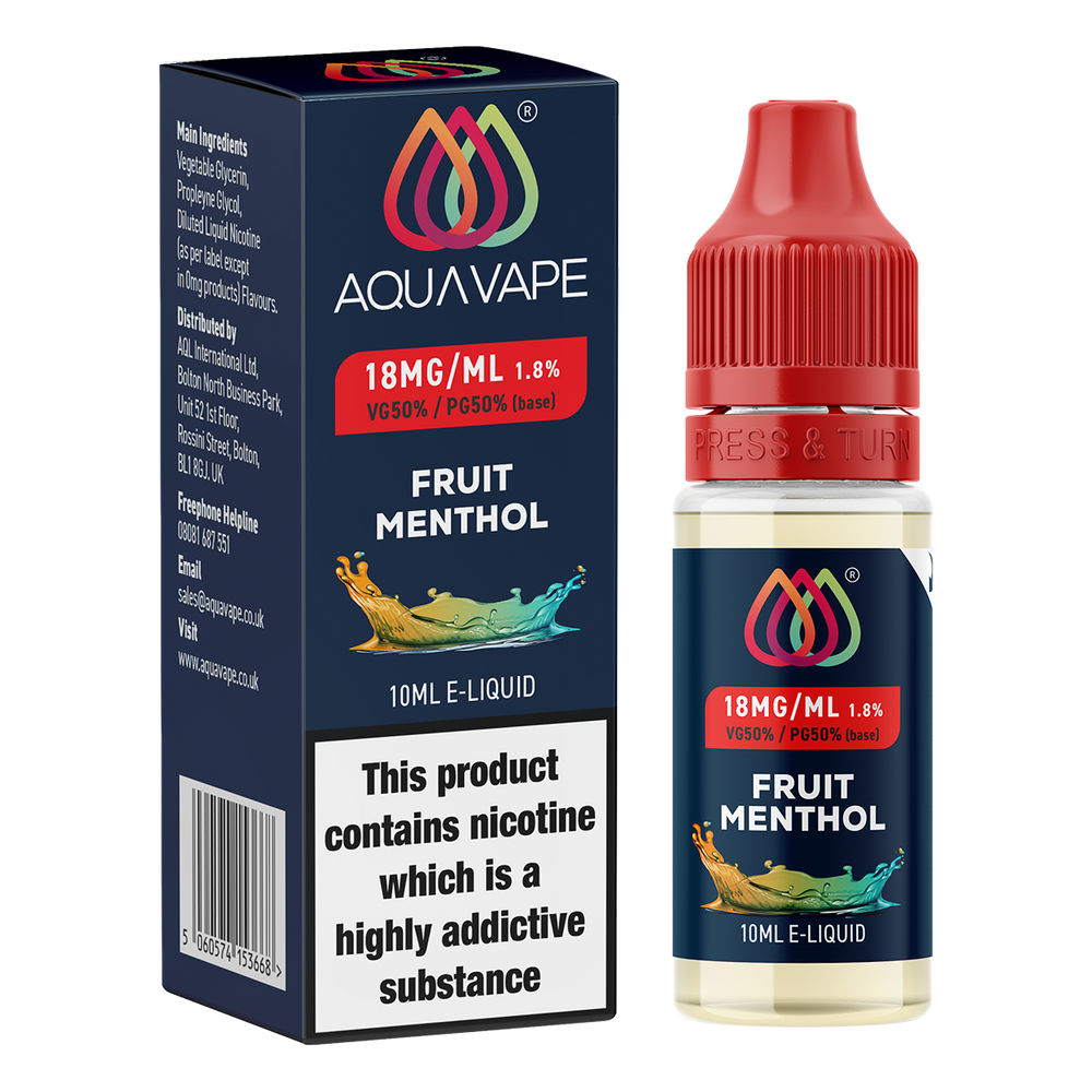 Fruit Menthol E-Liquid by Aquavape - 10ml 18mg