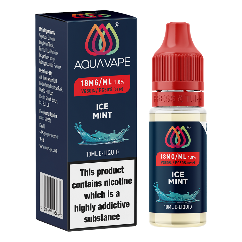 Ice Mint E-Liquid by Aquavape - 10ml 18mg