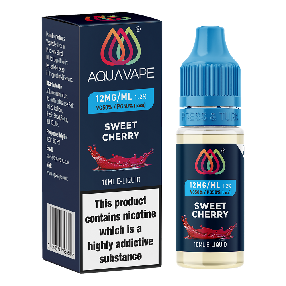 Sweet Cherry E-Liquid by Aquavape - 10ml 12mg