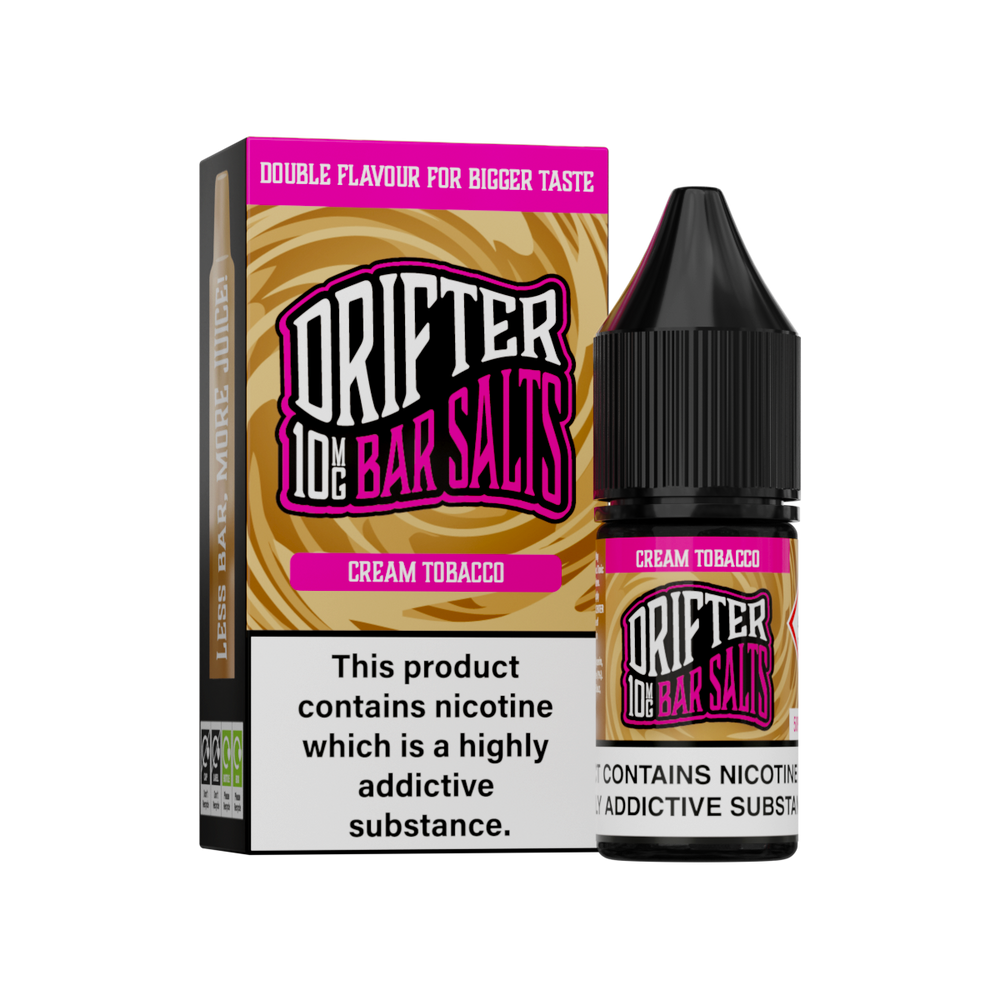 Cream Tobacco Nic Salt by Drifter Bar Salts 10ml 10mg