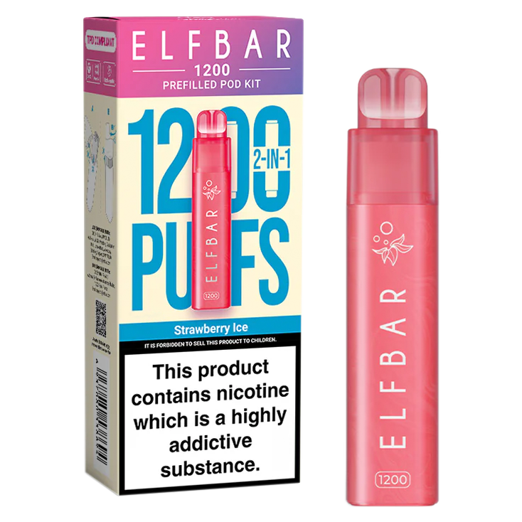 Strawberry Ice Elf Bar 1200 Pod Kit