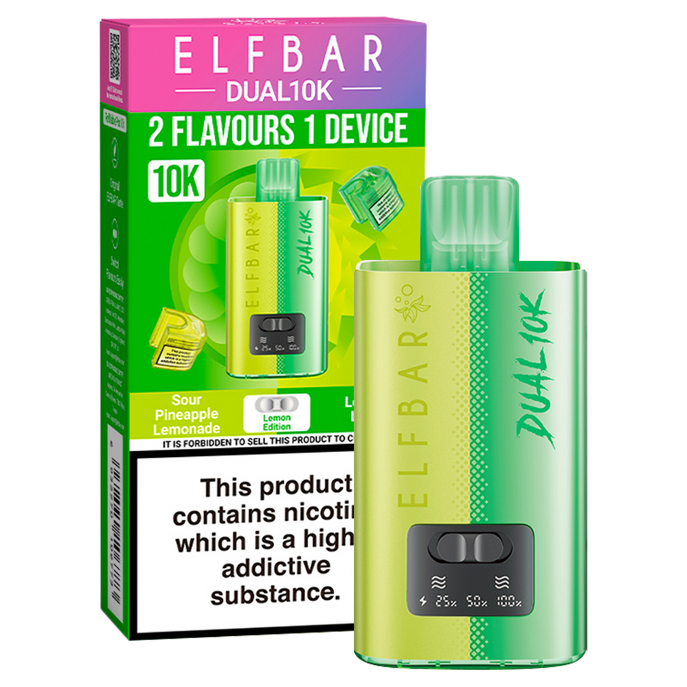 Elfbar Dual 10k Vape Kit Lemon Edition