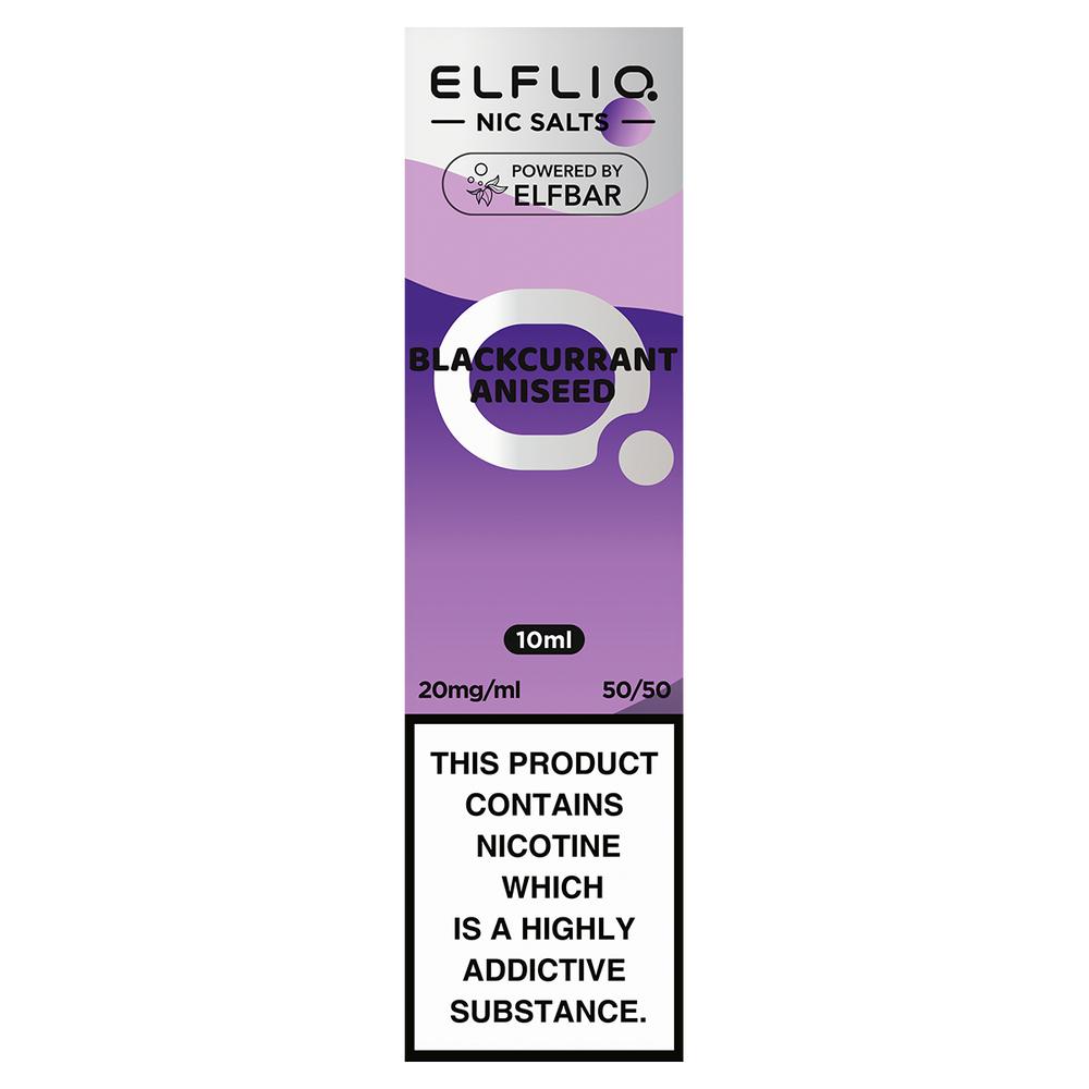 Blackcurrant Aniseed Elfliq Nic Salt by Elf Bar - 10ml