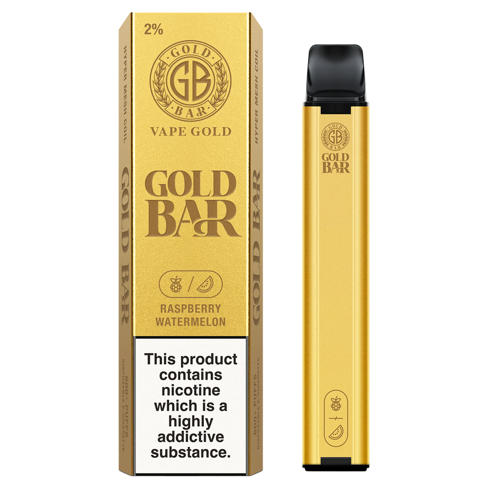 Raspberry Watermelon Gold Bar 600 Disposable Vape