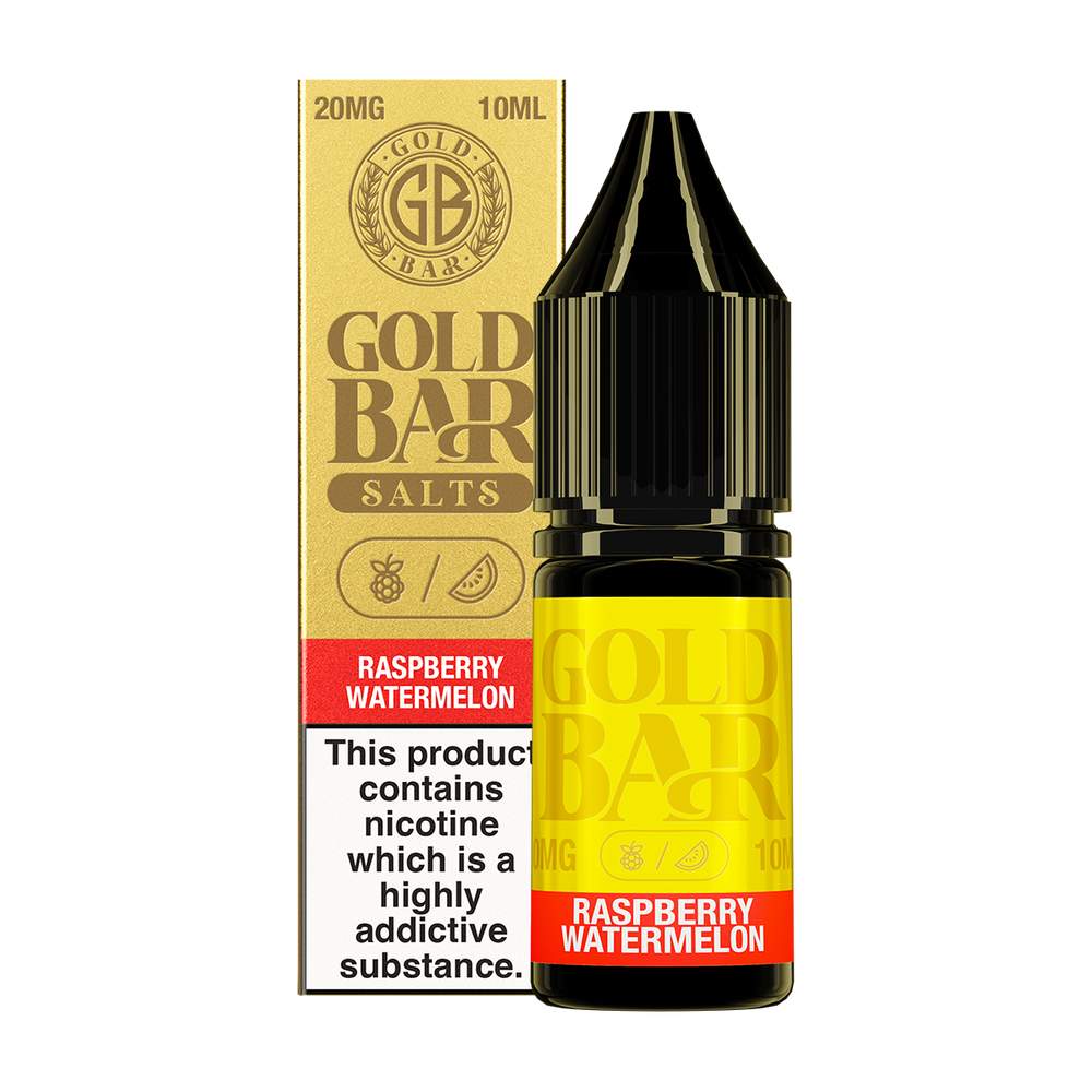 Raspberry Watermelon Nic Salt by Gold Bar 10ml 20mg