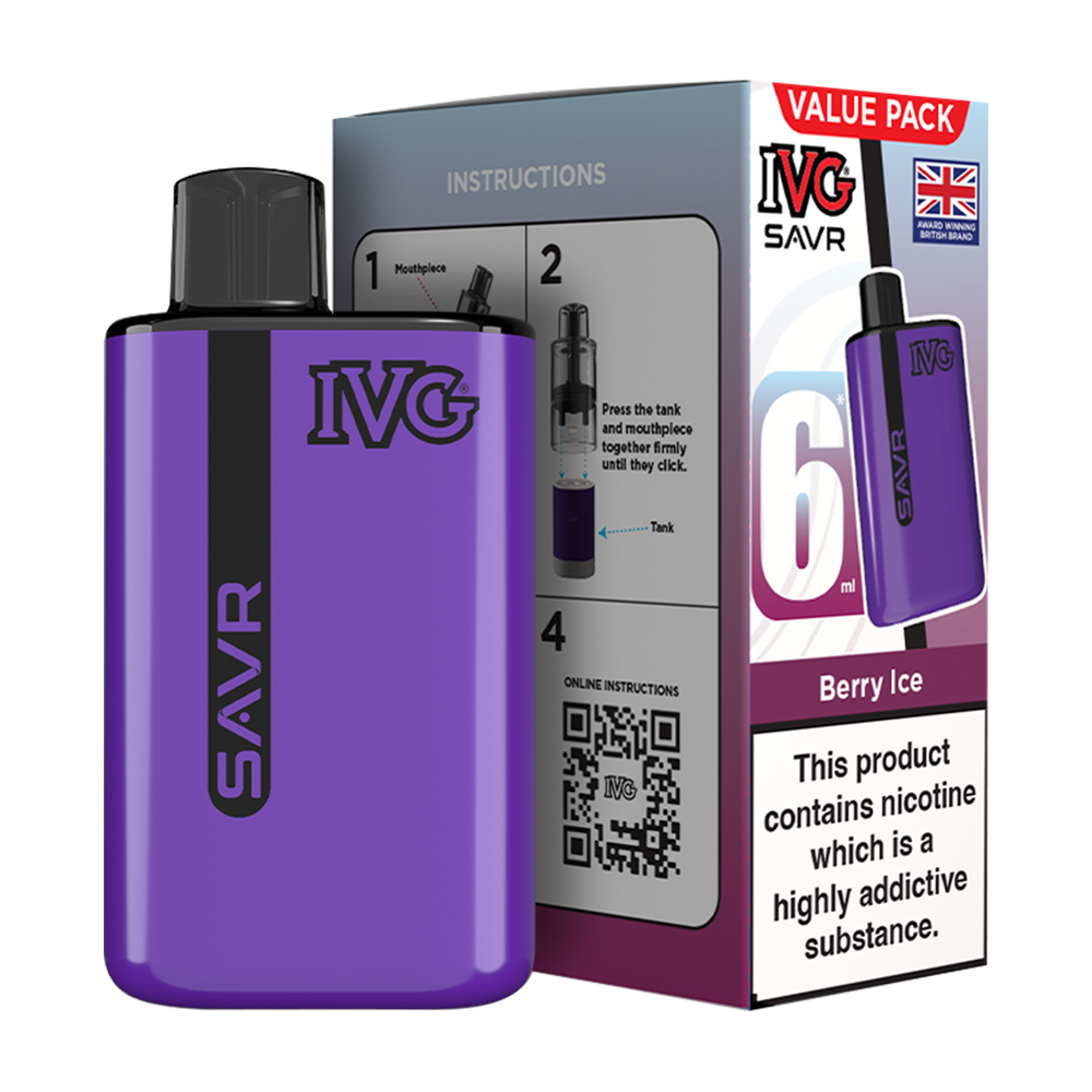 IVG SAVR Vape Kit Berry Ice 6ml