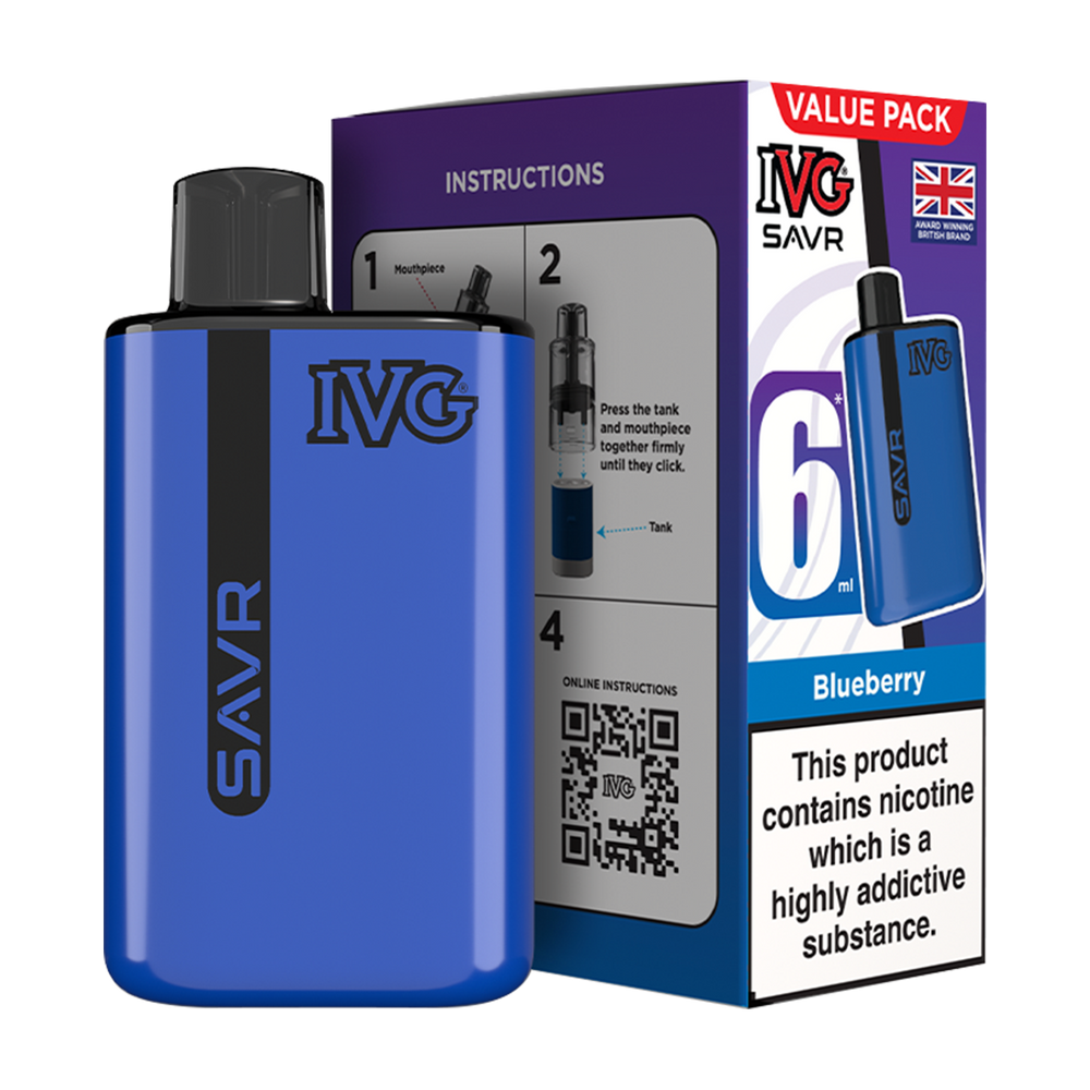 IVG SAVR Vape Kit Blueberry 6ml