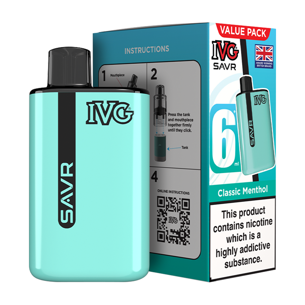 IVG SAVR Vape Kit Classic Menthol 6ml