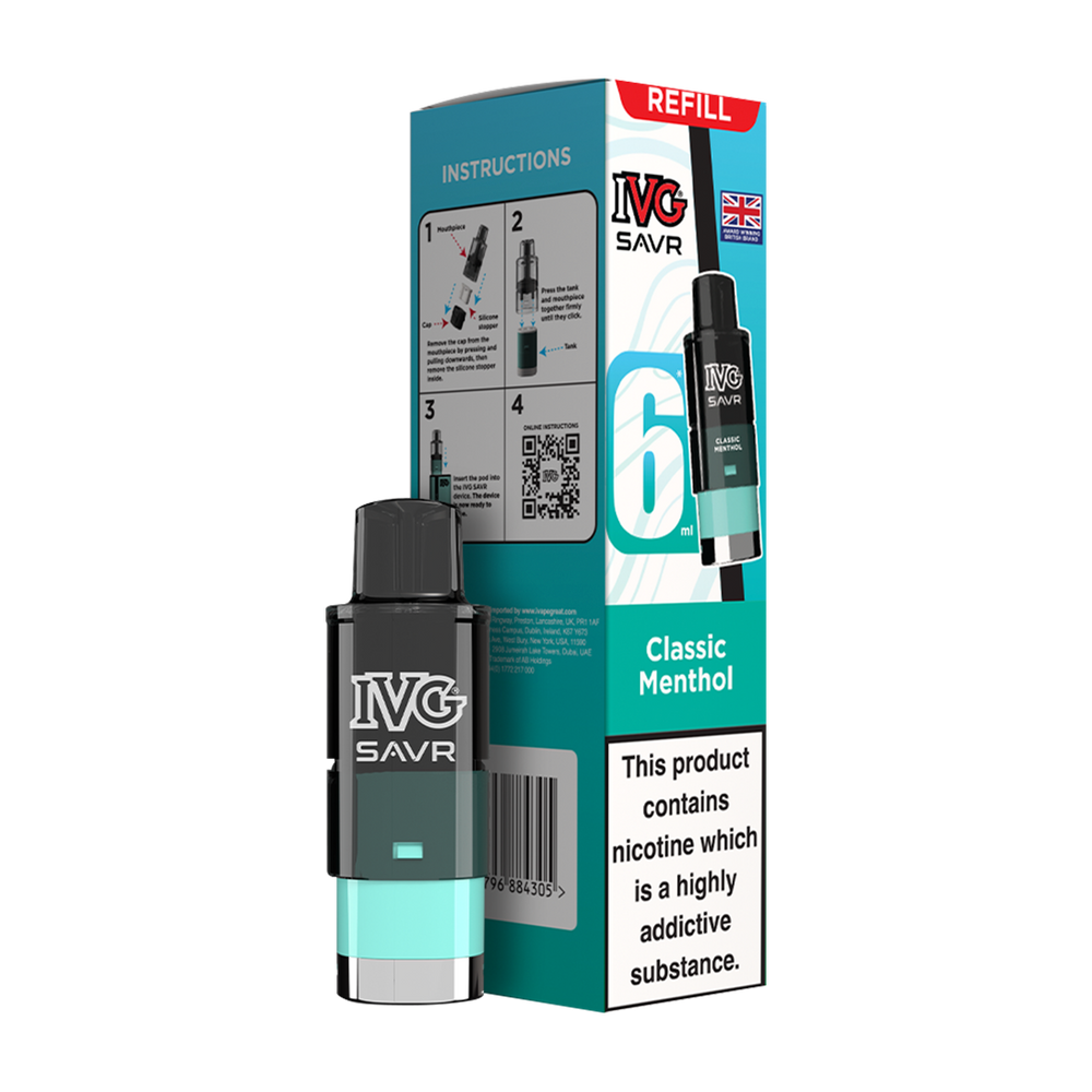 ivg savr refill + box classic menthol