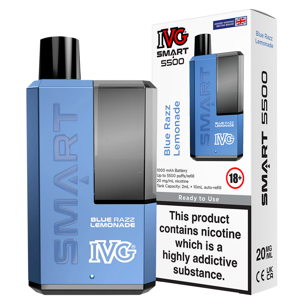 Blue Razz Lemonade IVG Smart 5500 Big Puff Vape Kit