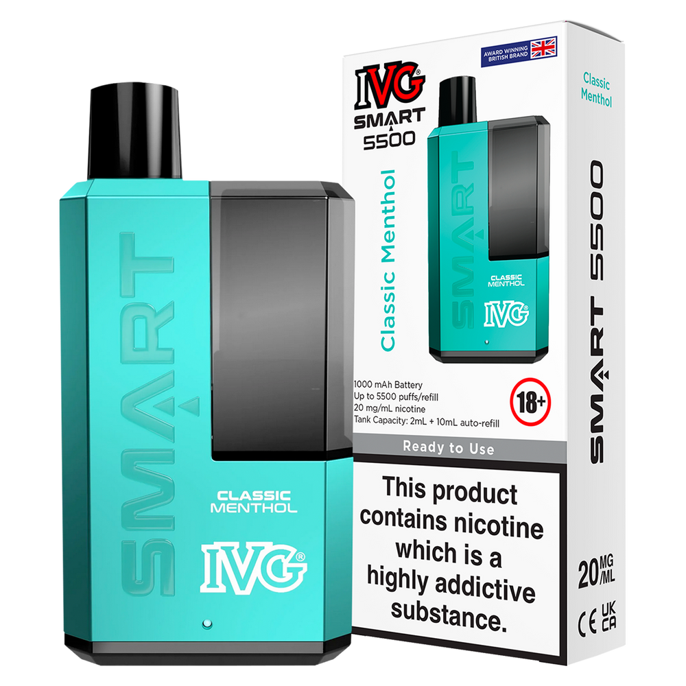 Classic Menthol IVG Smart 5500 Big Puff Vape Kit