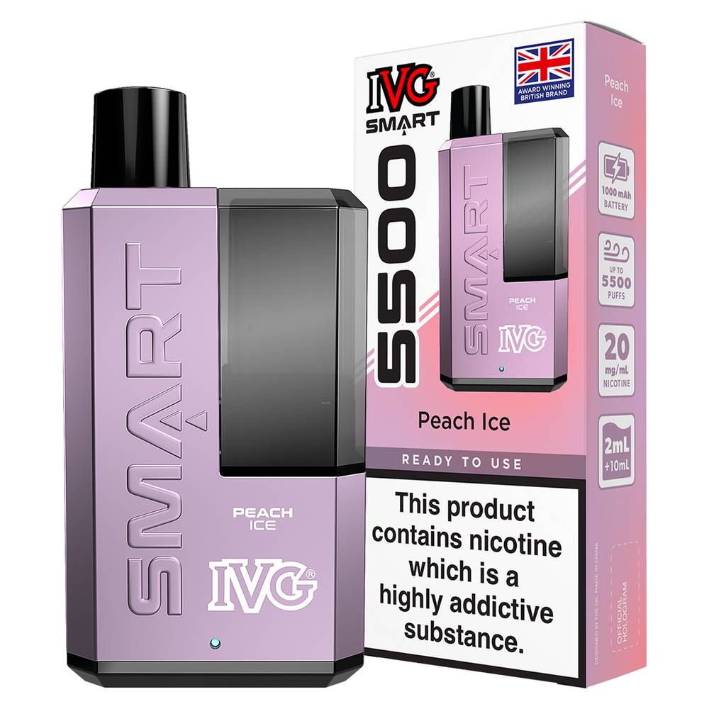 Peach Ice IVG Smart 5500 Big Puff Vape Kit