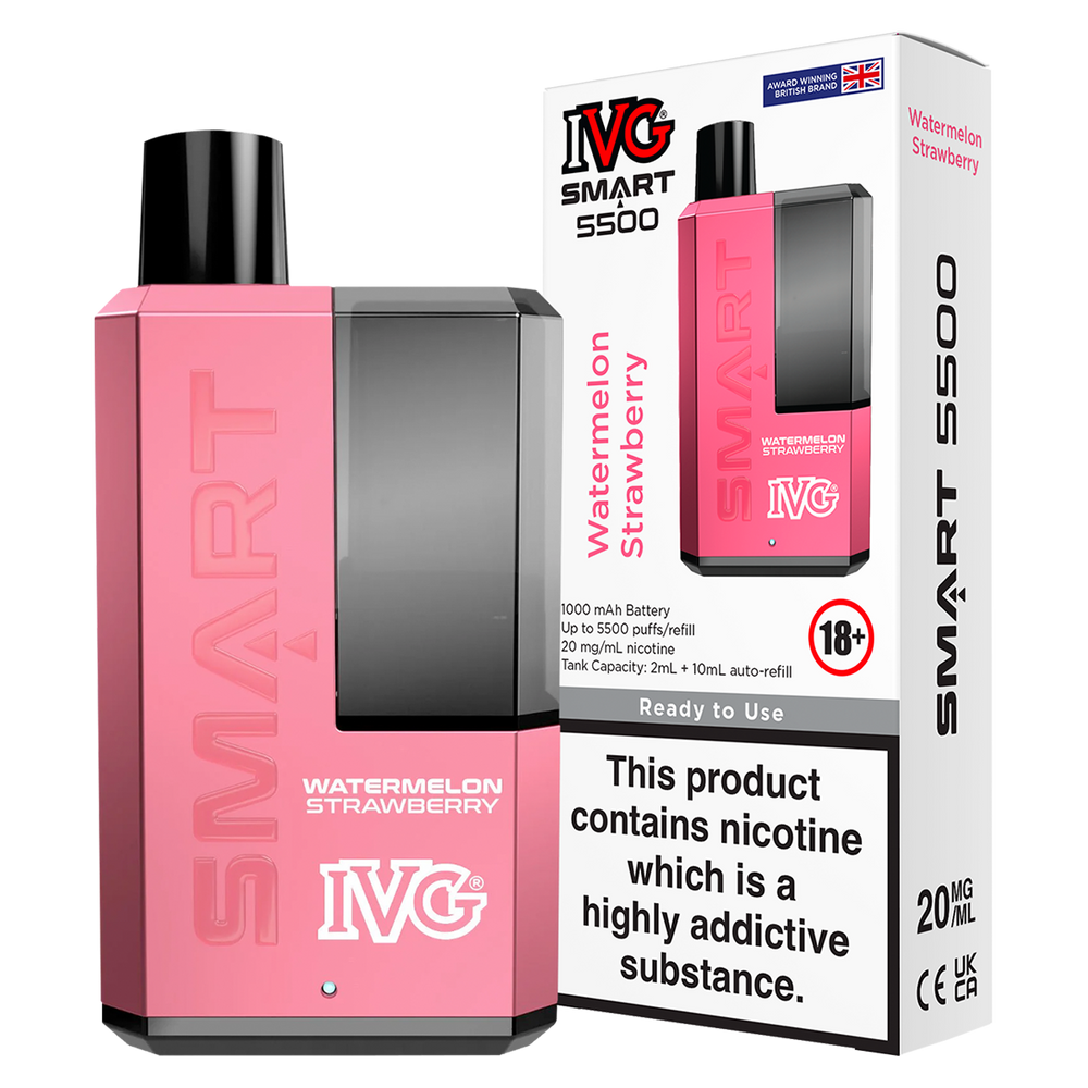 Watermelon Strawberry IVG Smart 5500 Big Puff Vape Kit