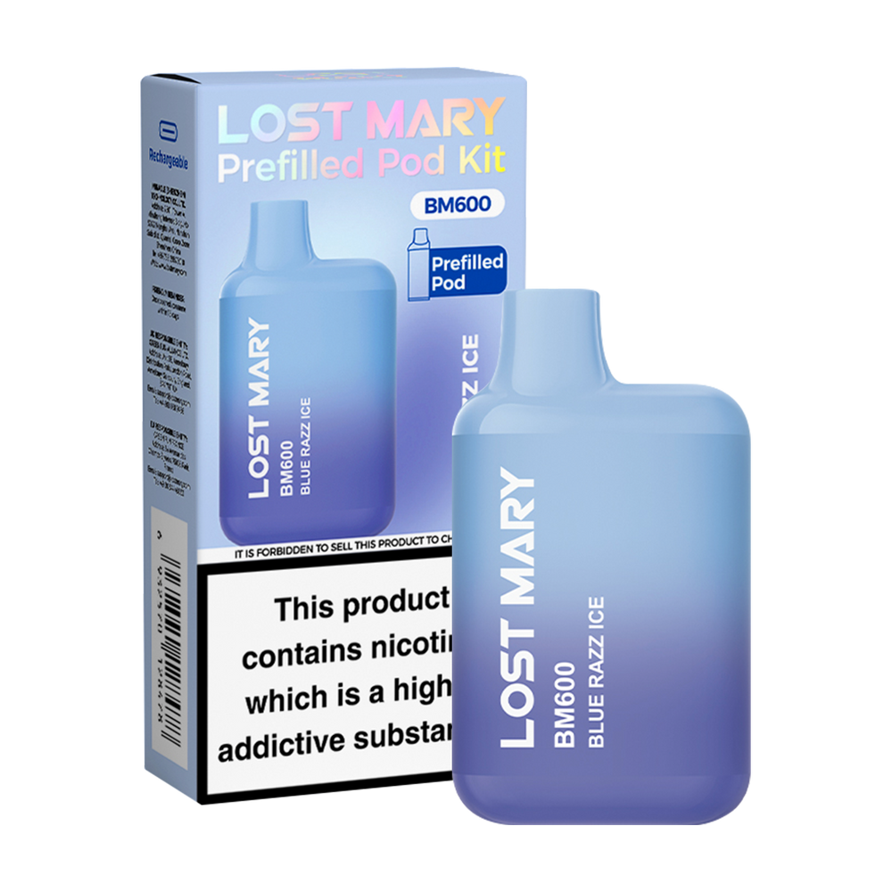 Lost Mary BM600 Prefilled Pod Kit Blue Razz Ice