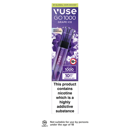 Grape Ice Vuse Go 1000 Disposable Vape 10mg