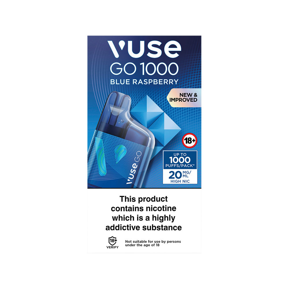 Blue Raspberry Vuse Go 1000 Box Disposable Vape