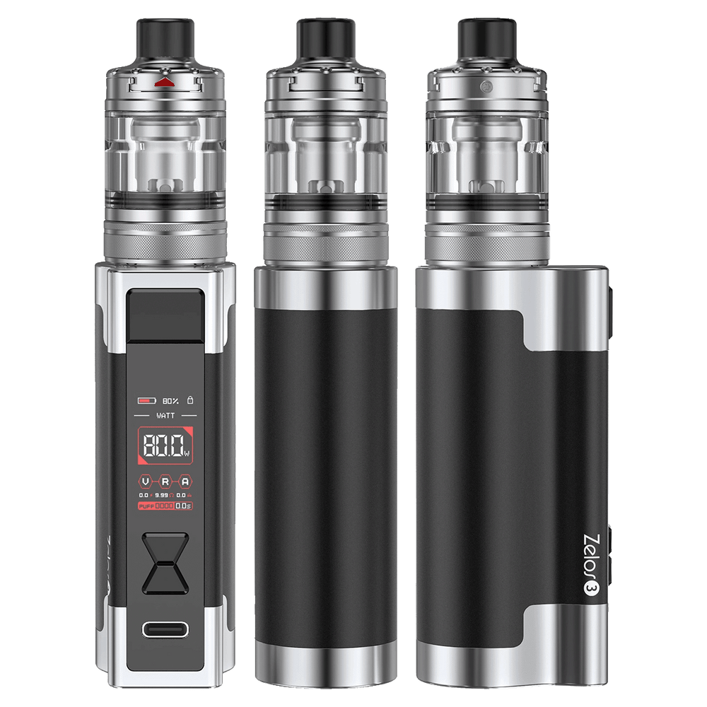 Aspire Zelos 3 Kit - Black All Angles