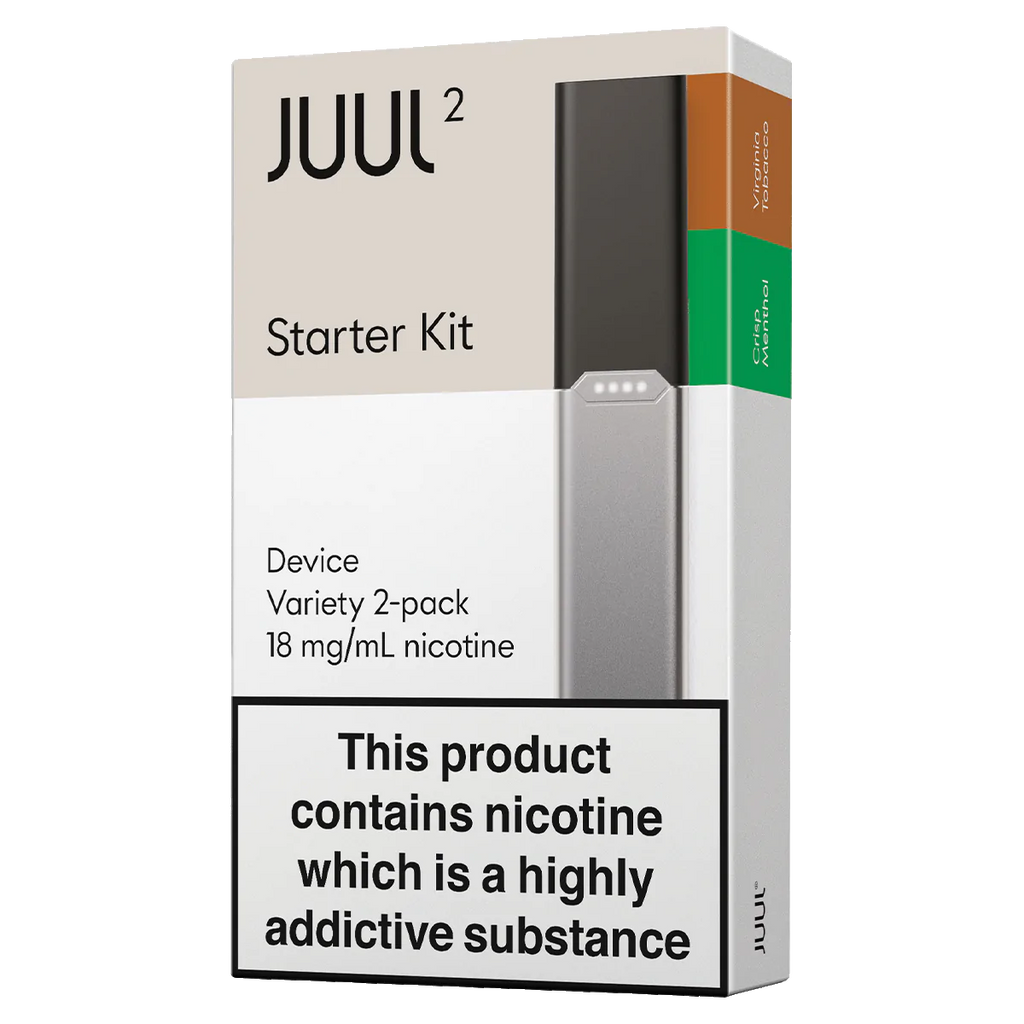 ABOUT THE <b>JUUL</b>2 STARTER KIT WITH 2 PODS Now with more cigarette-like satisf...